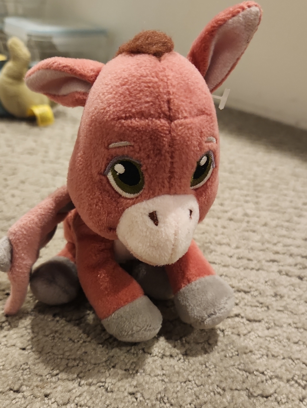 Shrek Plush Donkey Stuffed Animal - Pink and Gray Soft Toy